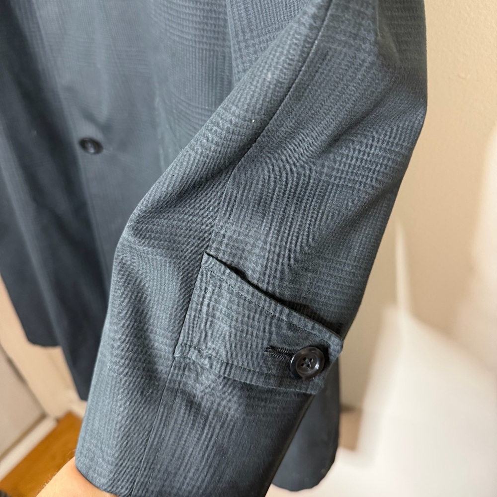 Larini Vintage Coat Men’s Size 44 Long Cravenette Zip-Out Liner Italy 90s - Picture 4 of 15